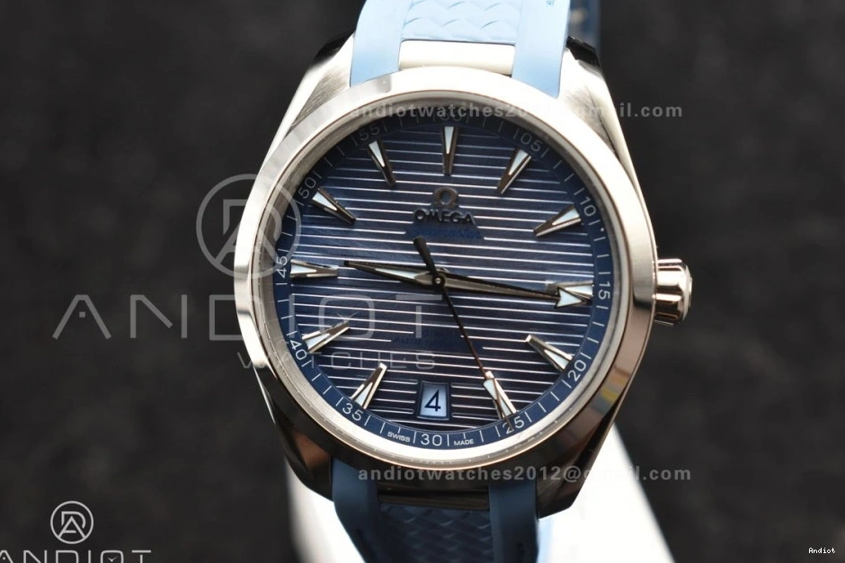 1:1 Summer on Terra Dial Clone Blue VSF Super Strap Blue Rubber A8900 Best 41mm Edition Aqua 1103